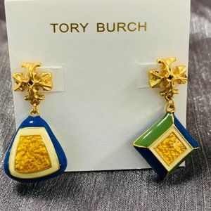 Tory Burch Earrings ROXANNE Trumpet Double Pendant Earrings